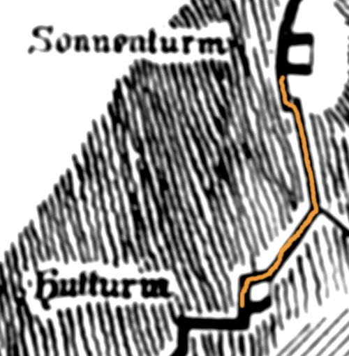 Plan der Stadtmauer - 1815- Teilstück